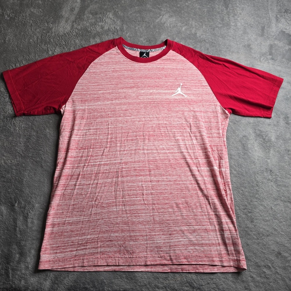 Air Jordan Shirt Mens XL Heathered Red Basketball Bulls Jumpman Logo 776341